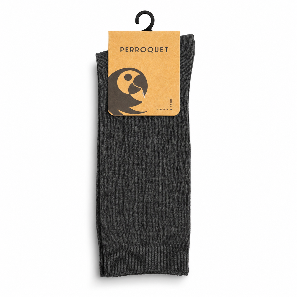 Knee Socks Flat Cotton -Grey