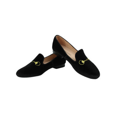 Girls Embroidered Smoking Shoe