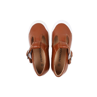 T Strap Sneaker - Luggage