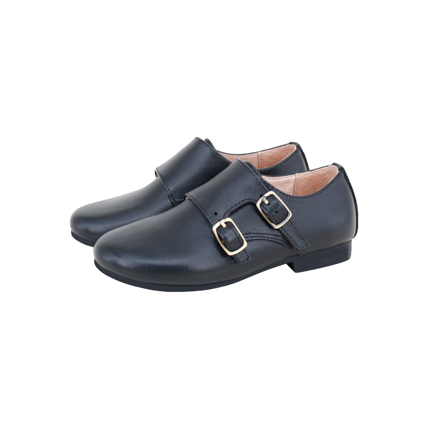 Duble Monk Strap Shoe | Black