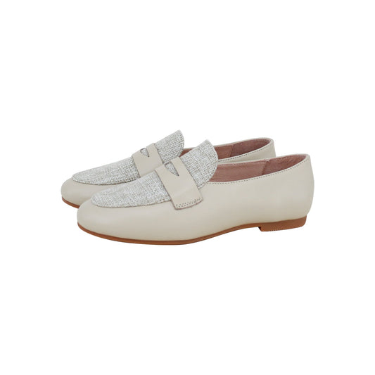 Hard Penny Loafer | Linen/Beige