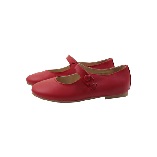 Round Front Mary Jane | Red