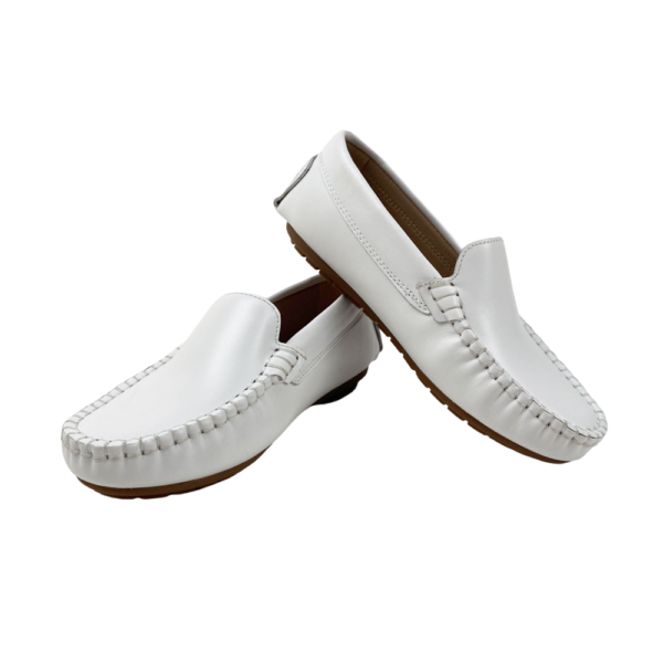 Loafer White Leather - Perroquet Shoes